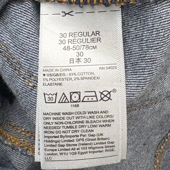 Gap True Skinny Jeans, Dark Wash, Frayed Hem, High Rise, Women's Size 30 R - Picture 4 of 6